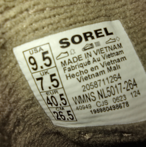 Sorel Tan Suede Caribou Waterproof Platform Oxfords Size 9.5 - Picture 8 of 13